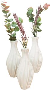 kit 3 Vasos Decorativos lindos para Sala com detalhe em espiral