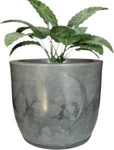 Vaso Grande Cone Liso Polietileno Planta Luxo Jardim Varanda (Grafite)