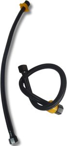 Engate Rabicho Flexível Mangueira Trançado Aço Inox 50 cm Preto