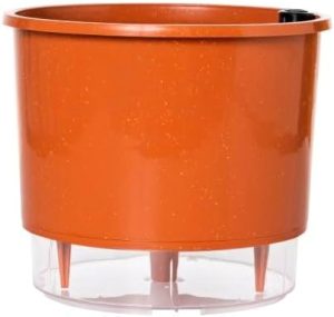 Vaso Autoirrigável Grande N04 21cm x 19cm - Terrazzo Terracota