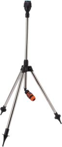 Aspersor de tripé de Aço Inoxidável, Bico de Irrigação Rotativo Automático de 360 ​​graus para Ferramenta de Rega de Gramado de Jardim