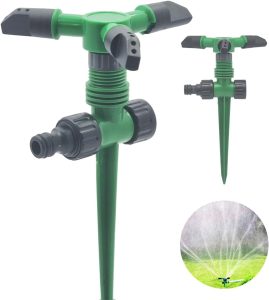 Irrigador De Jardim Giratório Aspersor Irrigação Para Gramado Horta Rotativo 360 Automático