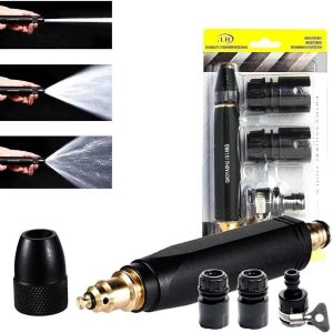 Bico De Mangueira Esguicho Alta Pressão 3 Em 1 + Conector - Tubarão Stores