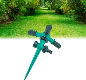 Aspersor Irrigador De Grama 360 Graus Regador De Mangueira Rotativo Sistema Automático Para Jardim Quintal (Verde)
