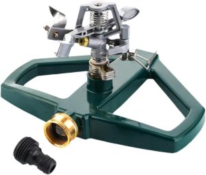 Dualoai Bolsa de jardim Sprinkler 360 ° de irrigação automática ajustável para equipamentos de rega de irrigação agrícola no pátio