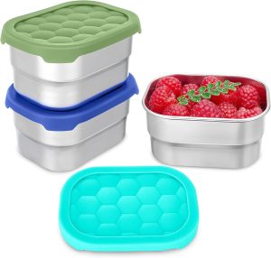 Gencywe Recipientes de lanche de aço inoxidável para crianças