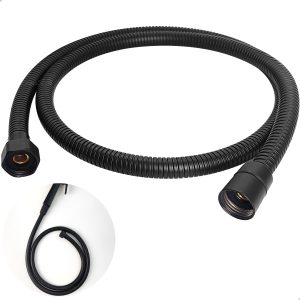 Dona D Cor, Mangueira Flexível Preta 120cm Ducha Higiênica Chuveiro Banheiro Inox 304 Engate Fêmea Fêmea 1/2" 1 Dona D Cor, Mangueira Flexível Preta 120cm Ducha Higiênica Chuveiro Banheiro Inox 304 Engate Fêmea Fêmea 1/2"