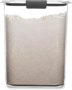 Recipiente Rubbermaid, plástico livre de BPA, armazenamento hermético de alimentos Brilliance Pantry, farinha (16 xícaras)