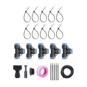 WeiLaiKeQi de irrigação por gotejamento de de rega automática de jardim, conector rápido, ajustável para o pátio de grama de estufa no, 5m Conjunto