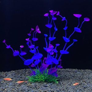 Planta Artificial Decorativa Para Aquário Roxa 22cm 1-CT26-S