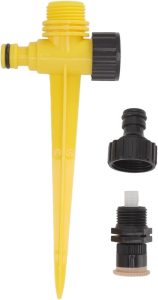 Bocada de substituição de aspersores de 360 ​​graus de irrigação de jardim ajustável Equipamento de rega para camas de grama Gardete de vegetais Abs Material 1/2in DN15