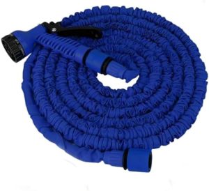 Mangueira Extensível Até 3000cm com Esguicho - Flexibilidade e Controle Preciso para Irrigação (AZUL)