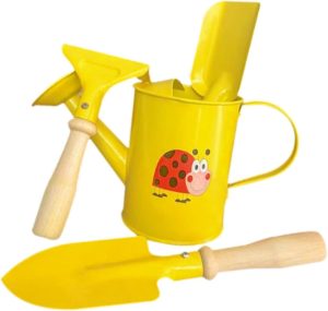 WeiLaiKeQi Lata de rega para crianças Ferramenta de jardinagem para plantas externas para meninos Presente de aniversário de meninos Too de maconha de água de, com O Conjunto de Ferramentas