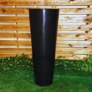 Vaso De Planta Grande Coluna Ibiza Decorativo Luxo Moderno (preto)