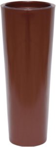 Vaso para plantas grande polietileno moderno liso decorativo (Marrom)