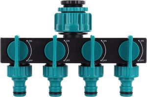 Divisor De Mangueira De 4 Vias MOUMOUTEN, Distribuidor De Conectores De Torneira De água De Material ABS Para Ferramenta De Irrigação Agrícola De Jardim Conector De Divisores De Equipamento De Rega