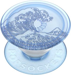 PopSockets Aderência de telefone à base de plantas com suporte expansível, PopSockets ecológico para telefone - Oceano translúcido
