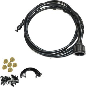 Conjunto de sistema de refrigeração de nebulização,20FT Sistema de Resfriamento de Névoa Ao Ar Livre Linha de Névoa Kit de Pulverização de Água de Rega DIY Conjunto de Equipamento de Névoa de Poupança de Água para Jardim Estufa Flor Pátio Gramado