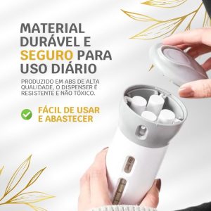 Dispenser Portátil de Shampoo, Condicionador e Sabonete Líquido com 4 Frascos Recipientes Recarregáveis – Ideal para Viagens