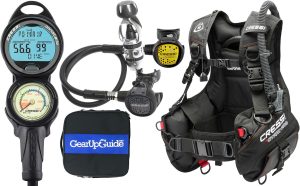 Cressi Pacote de equipamento de mergulho Start Pro 2.0 Montado GUpG Reg Bag, Donatello Console 2, médio