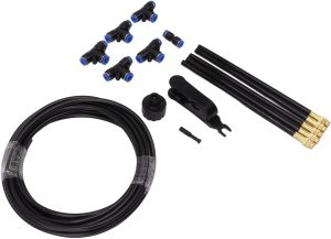 Kit de Irrigação por Gotejamento Em Vaso Rega Jardim Cultivo Mangueira Refrigeração Dobra para Bocal Tubulação Kits de Irrigação por Gotejamento (Padrão dos EUA)