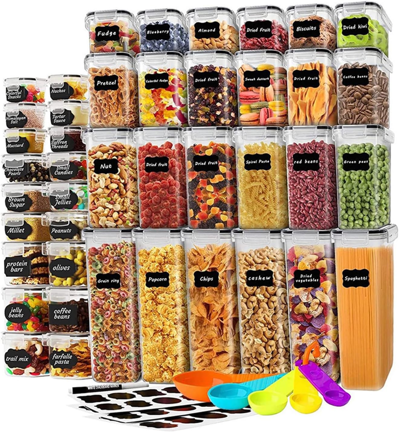 ANTUVI 42 Peças Potes Recipientes Herméticos de Alimentos, Organização, Livre de BPA 1 ANTUVI 42 Pecas Potes Recipientes Hermeticos de Alimentos Organizacao Livre