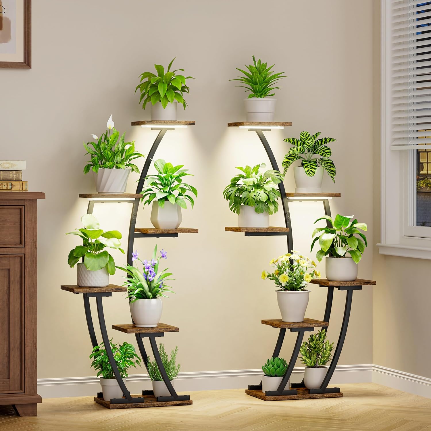 BACEKOLL Suporte Para Plantas Interno Com Luzes De Cultivo Prateleira