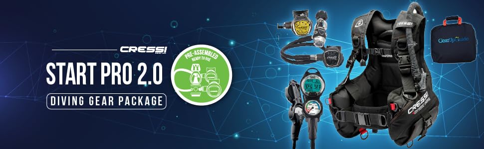 Pacote de mergulho para mergulho, equipamento de mergulho, kit de mergulho CRESSI SCUBA