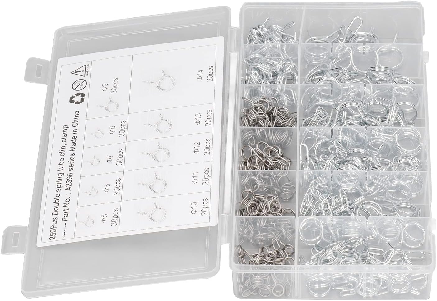 Duplo Fio Zinco Irrigação Mangueira Braçadeira Kit Corrosão Resistência Spring Clips Caixa De Armazenamento Para Equipamentos De Rega 1 Duplo Fio Zinco Irrigacao Mangueira Bracadeira Kit Corrosao Resistencia Spring