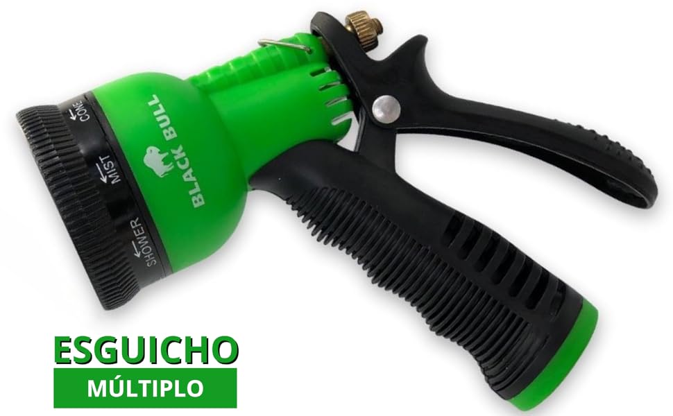 Esguicho Múltiplo para Mangueira com 8 Tipos de Jatos com Trava