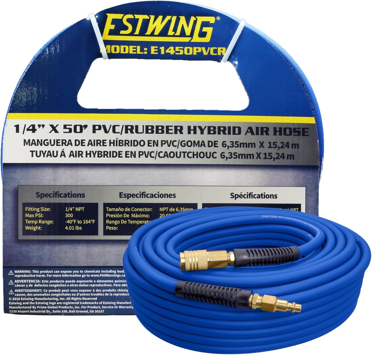 Estwing Mangueira Hibrida De Ar Comprimido Leve Resistente E1450Pvcr De