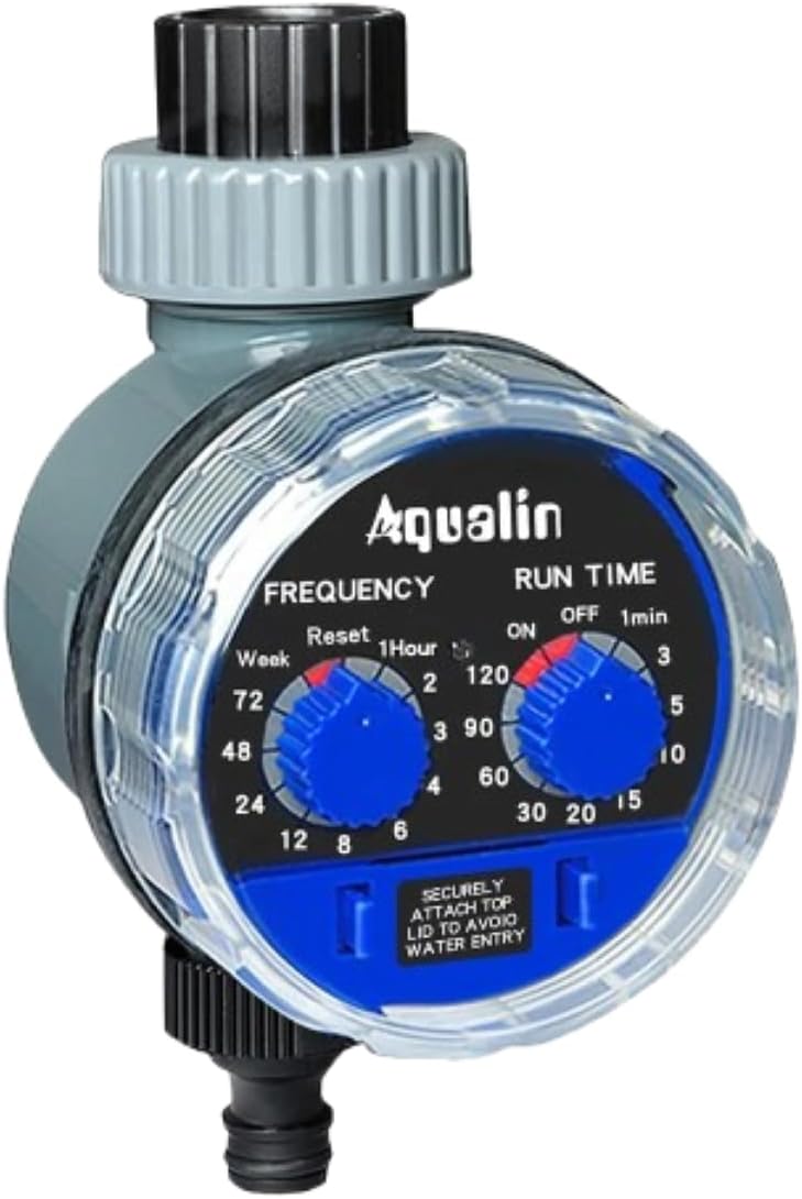 Genérico Temporizador de Irrigação Digital Azul com Aspersor Automático para Jardim e Hortas 1 Generico Temporizador de Irrigacao Digital Azul com Aspersor Automatico para