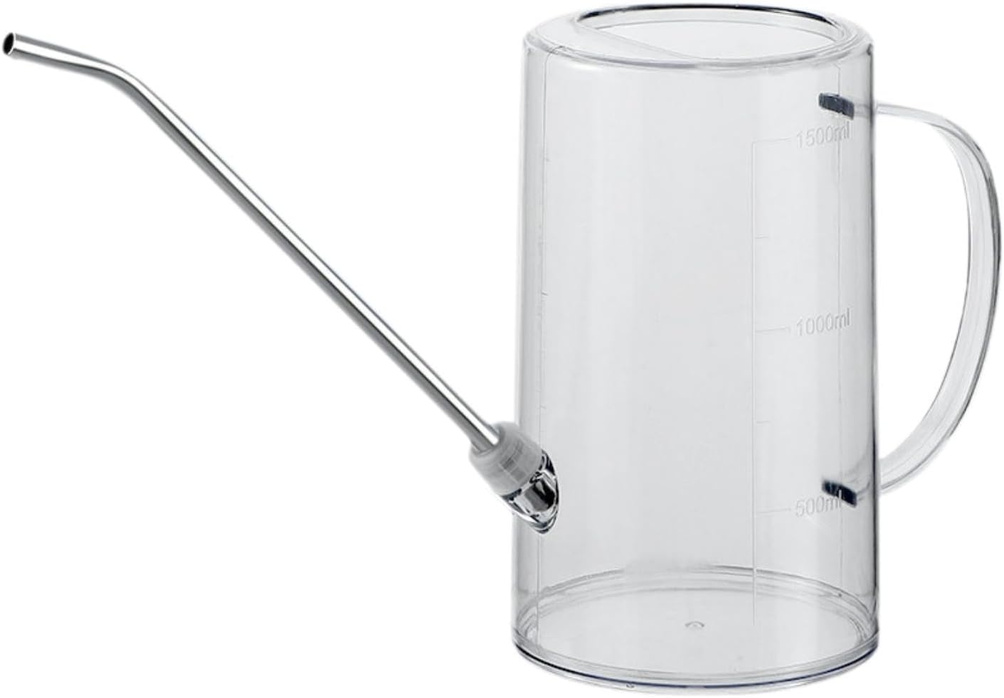 Ioensy a rega lata para abrigar flores de plantas com marcas de medição leves para o equipamento de rega do escritório em casa, alça ergonômica, 1500ml Transparente 1 Ioensy a rega lata para abrigar flores de plantas com