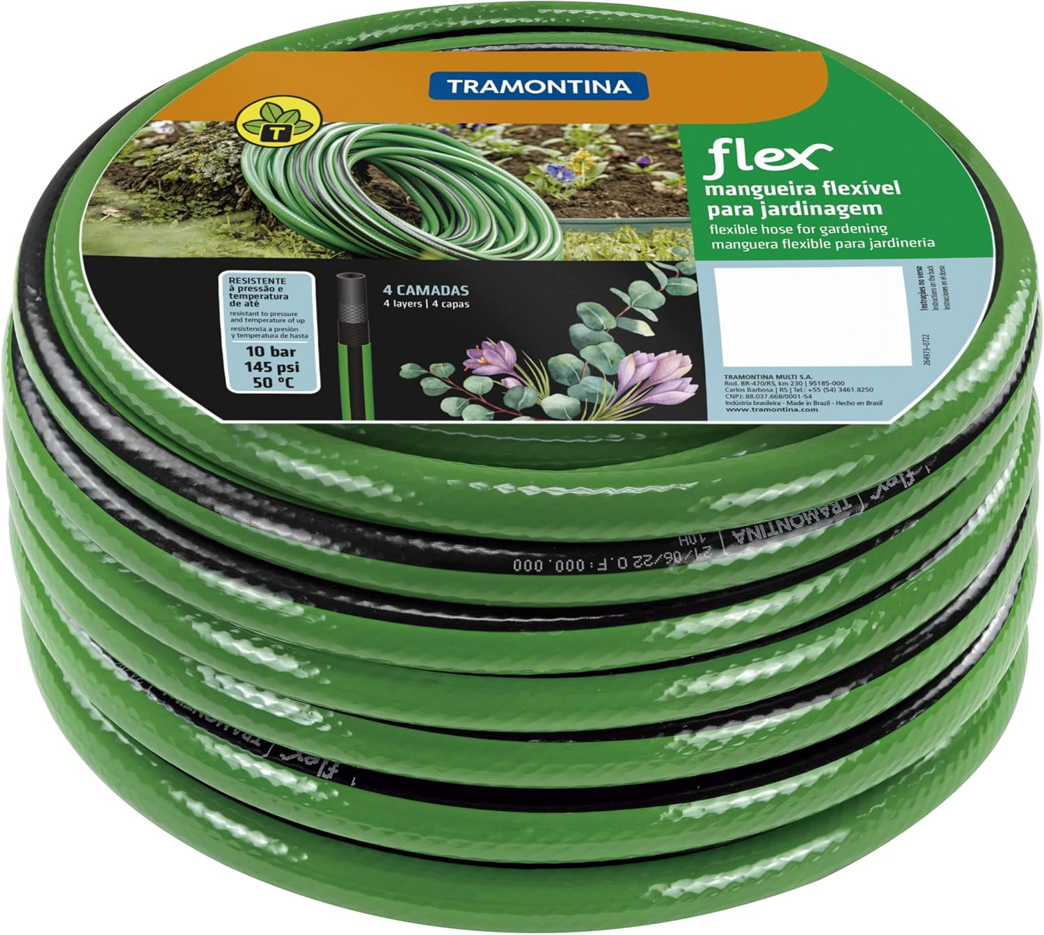 MANGUEIRA JARDIM FLEX ESPECIAL LISTRADA EM PVC, SEM ENGATES, COM 15 METROS 1 MANGUEIRA JARDIM FLEX ESPECIAL LISTRADA EM PVC SEM ENGATES COM