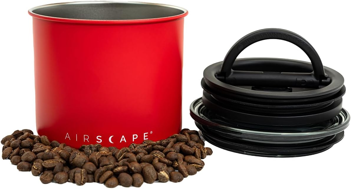 Planetary Design Vasilha de Café de Aço Inoxidável Airscape | Recipiente de Armazenamento de Alimentos | Tampa Hermética Patenteada | Elimine O Excesso de Ar e Preserve O Frescor Dos Alimentos (Pequen 1 Planetary Design Vasilha de Cafe de Aco Inoxidavel Airscape