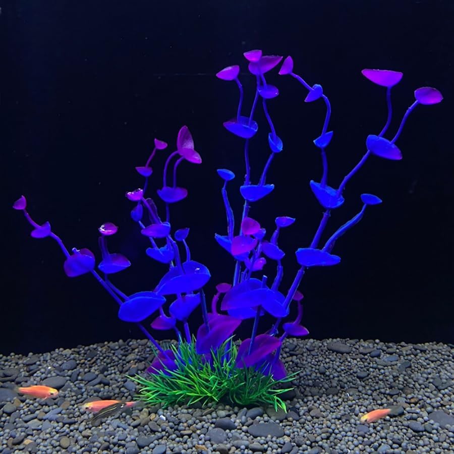 Planta Artificial Decorativa Para Aquario Roxa 22cm 1 CT26 S