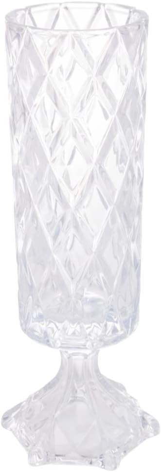 VASO C/PÉ DE CRISTAL DELI DIAMOND 12,5x41cm 1 VASO CPE DE CRISTAL DELI DIAMOND