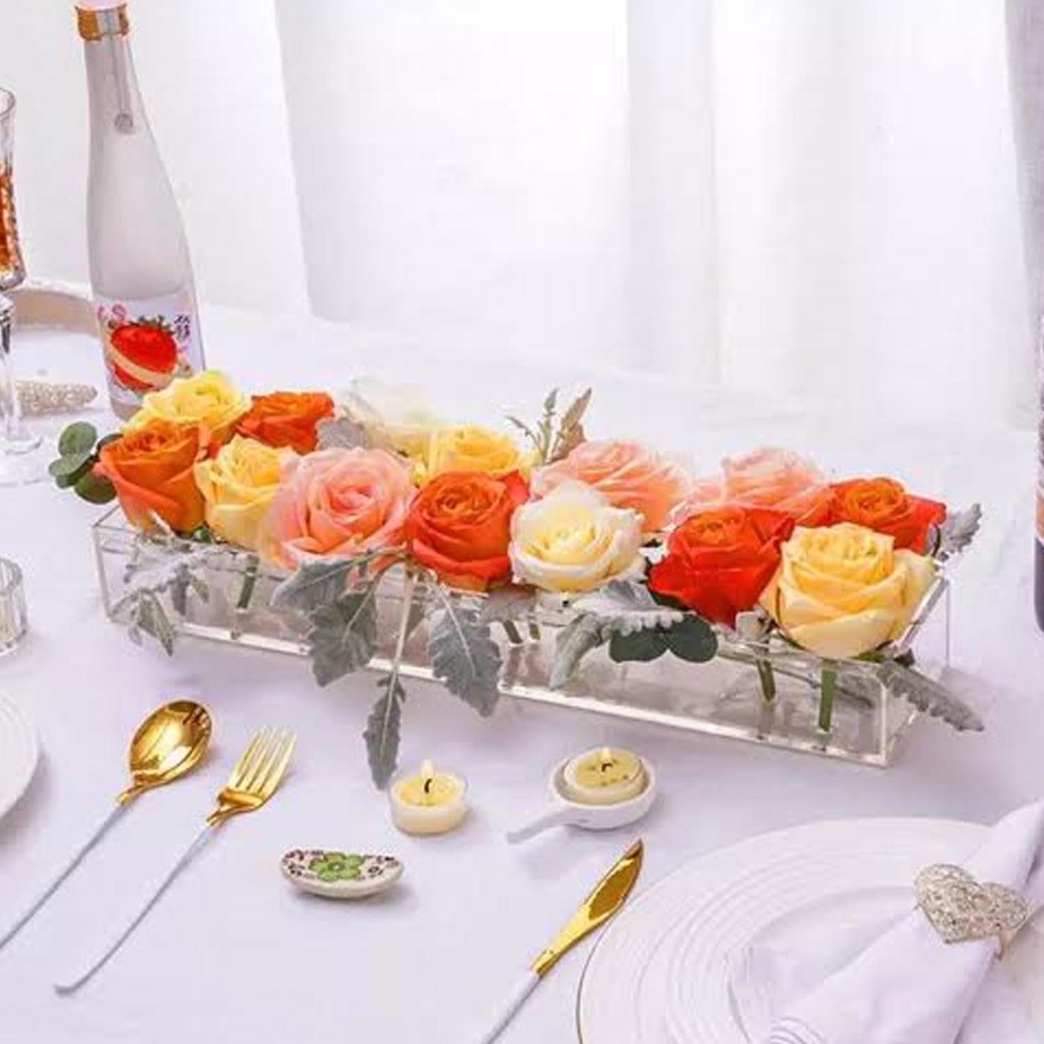 Vaso De Flores Em Acrilico 3mm Elegancia Moderna Centro Mesa