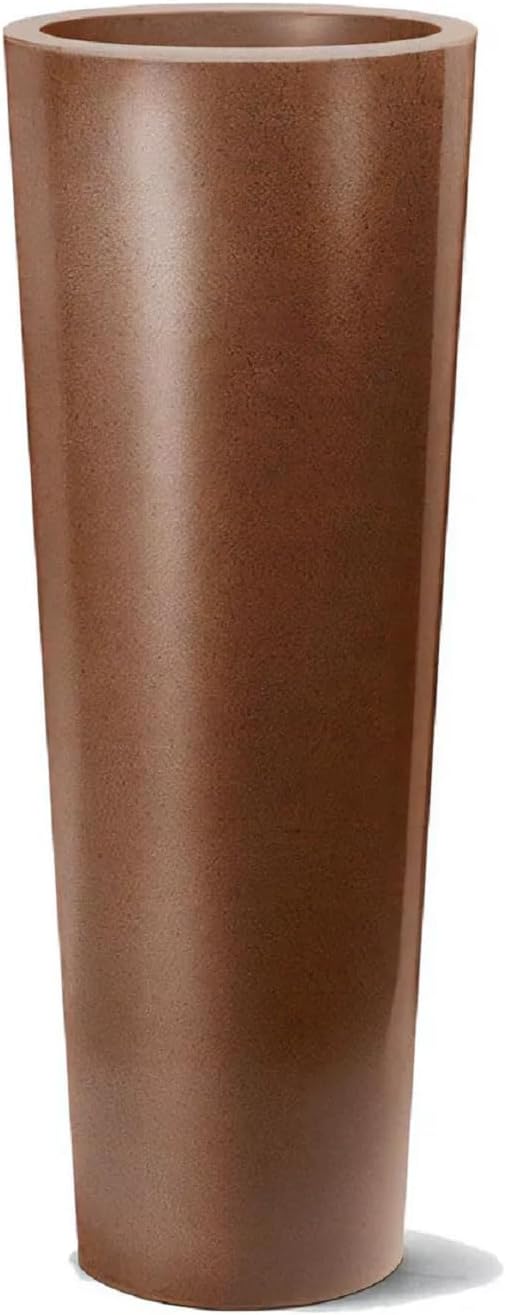 Vaso De Planta Grande Coluna Ibiza Decorativo Luxo Moderno (marrom manchado) 1 Vaso De Planta Grande Coluna Ibiza Decorativo Luxo Moderno marrom