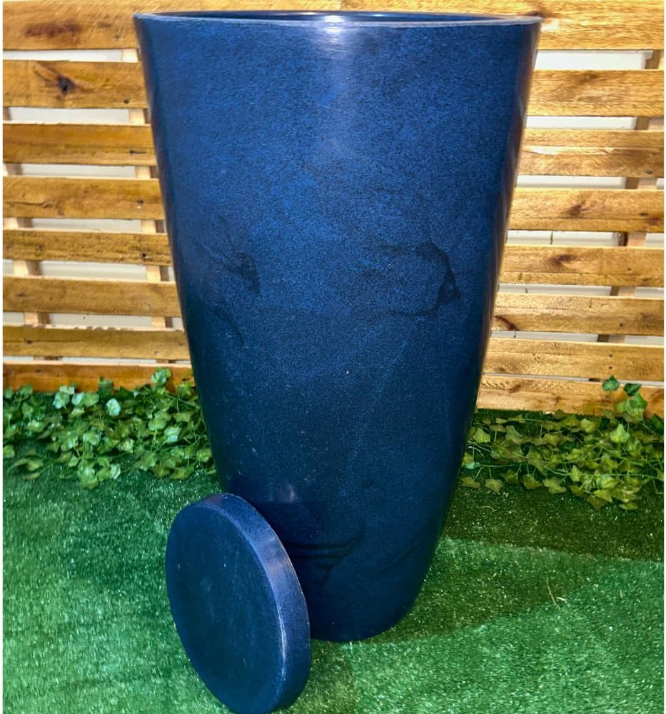 Vaso De Planta Grande Cone Brilhante Luxo Decorativo Gg (azul) 1 Vaso De Planta Grande Cone Brilhante Luxo Decorativo Gg azul