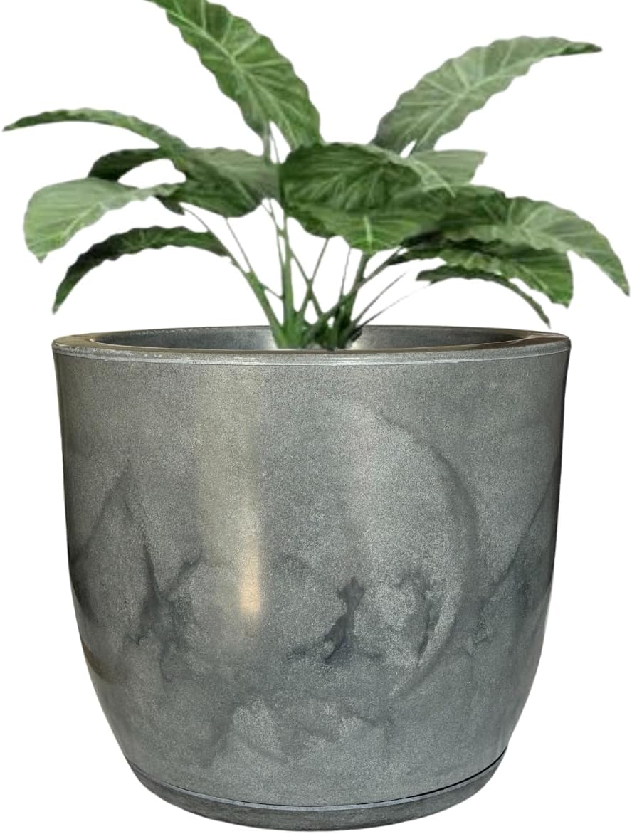 Vaso Grande Cone Liso Polietileno Planta Luxo Jardim Varanda (Grafite) 1 Vaso Grande Cone Liso Polietileno Planta Luxo Jardim Varanda Grafite