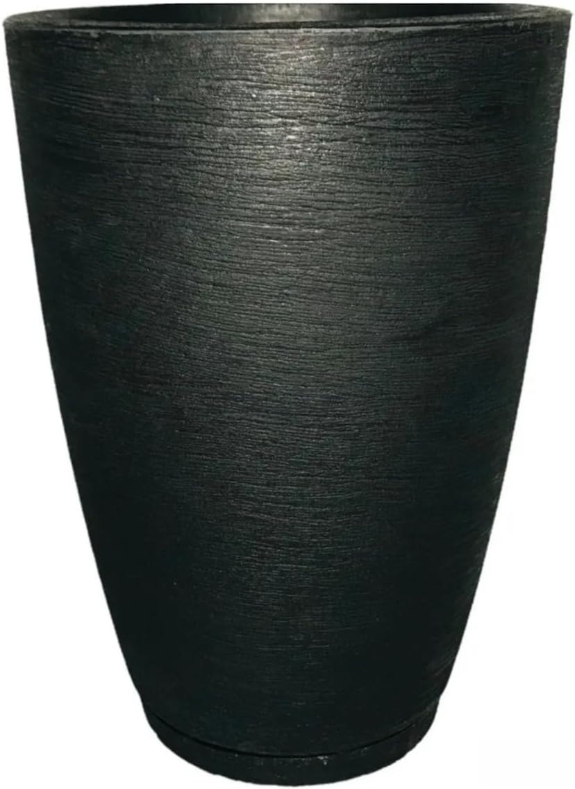 Vaso Grande Para Plantas Cone Grafiato Luxo Escovado Jardim 1 Vaso Grande Para Plantas Cone Grafiato Luxo Escovado Jardim