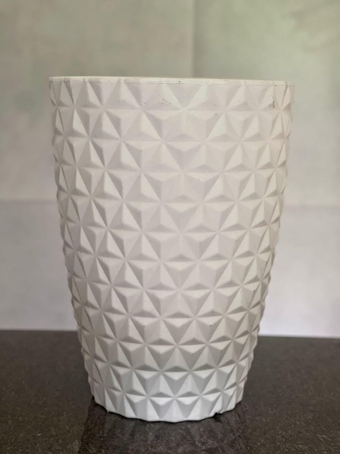 Vaso Para Plantas Polietileno Decorativo Redondo Grande N3 (Branco) 1 Vaso Para Plantas Polietileno Decorativo Redondo Grande N3 Branco