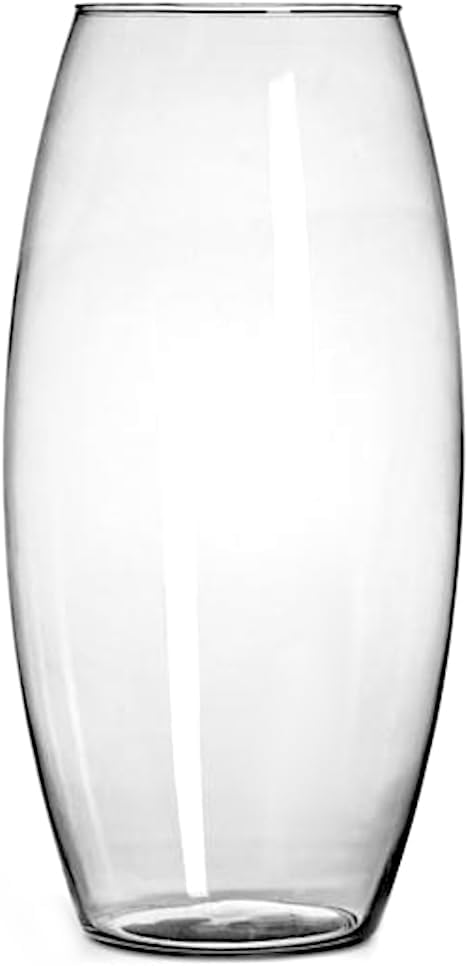 Vaso Vidro Transparente Romeu Médio Ø16x30cm Terrário Para Arranjo Decoração 1 Vaso Vidro Transparente Romeu Medio O16x30cm Terrario Para Arranjo Decoracao