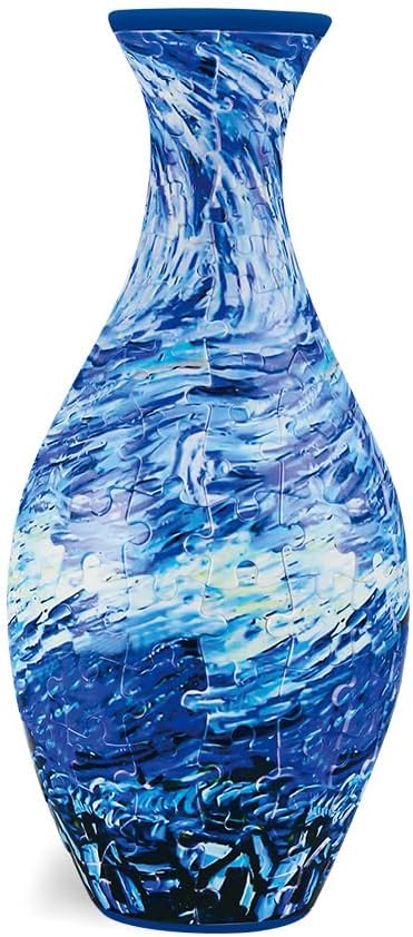 Vaso de quebra-cabeça 3D exclusivo para adultos feito por 160 peças de quebra-cabeça de plástico curvo, vasos para decoração de casa e escritório 1 Vaso de quebra cabeca 3D exclusivo para adultos feito por 160