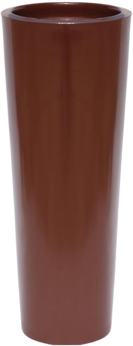 Vaso para plantas grande polietileno moderno liso decorativo (Marrom) 1 Vaso para plantas grande polietileno moderno liso decorativo Marrom