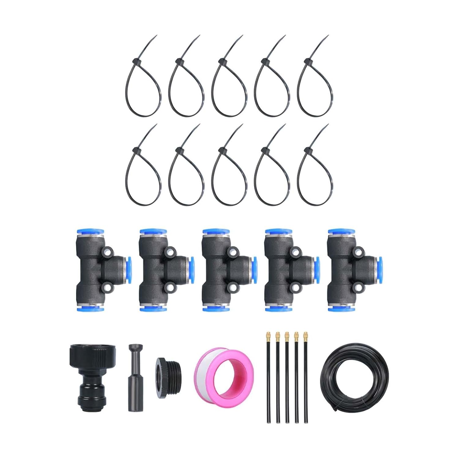 WeiLaiKeQi de irrigação por gotejamento de de rega automática de jardim, conector rápido, ajustável para o pátio de grama de estufa no, 5m Conjunto 1 WeiLaiKeQi de irrigacao por gotejamento de de rega automatica de