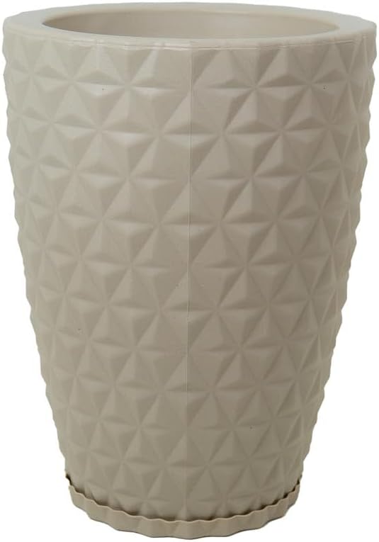 vasos para plantas coluna redonda diamante n3 (bege) 1 vasos para plantas coluna redonda diamante n3 bege