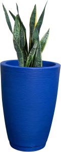Vaso Grande Para Plantas Cone Grafiato Luxo Escovado Jardim (Azul)