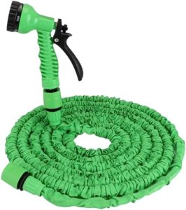 Mangueira 15M Mágica De Jardim, Retrátil e Flexivel. Mangueira Extensível Com Esguicho E 7 Tipo de Jatos Diferentes. (VERDE) FONSES